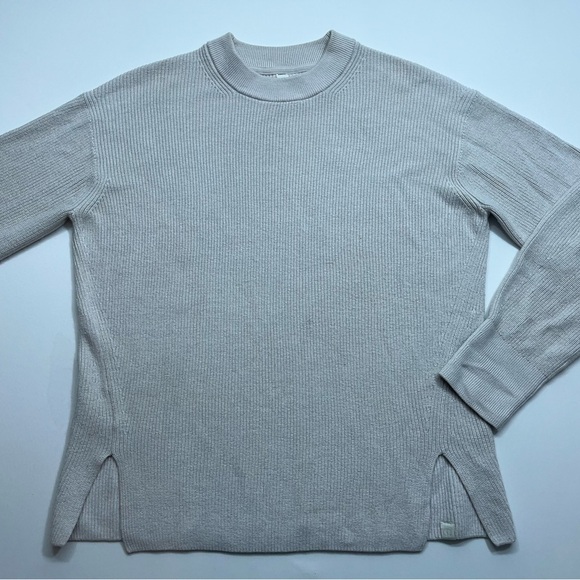 Lululemon Sweaters - Lululemon Merino Wool Blend Ribbed Crewneck Sweater Womens Size 6 Ivory LW3GKAS
